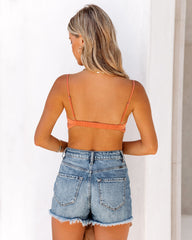 Polynesia Spotted Twist Front Bralette - Coral - FINAL SALE