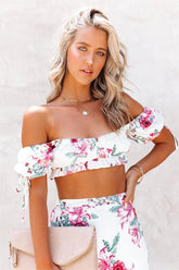 Primrose Path Puff Sleeve Crop Top