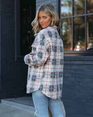 Pullman Plaid Button Down Shacket - Oatmeal - FINAL SALE