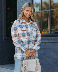 Pullman Plaid Button Down Shacket - Oatmeal - FINAL SALE