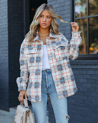 Pullman Plaid Button Down Shacket - Oatmeal - FINAL SALE