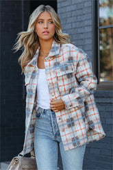 Pullman Plaid Button Down Shacket - Oatmeal - FINAL SALE