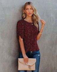 Rexha Leopard Peplum Blouse