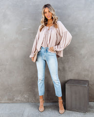 River Bend Peasant Blouse - Oatmeal