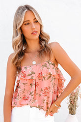Swing Floral Ruffle Cami Tank