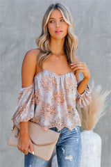 Teapot Lace Off The Shoulder Top - Lavender