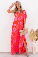 Tropical Bliss One Shoulder Statement Maxi Dress