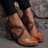 Vintage Color Block Sandals Oshnow