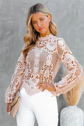Vivid Visions Crochet Lace Blouse
