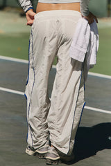 White Relaxed Sporty Pants