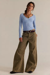 Blue Slim Fit Knit Top