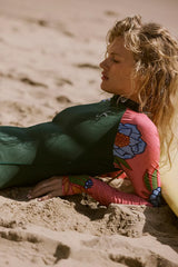 Olive Green Long Sleeves One Peice Swimwear