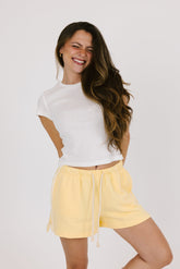 Yellow Casual Withdraw Shorts