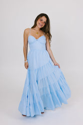 Baby Blue Slip Maxi Dress