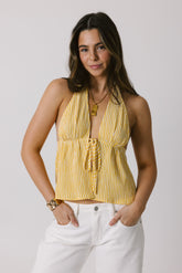 Yellow Striped Tank Top