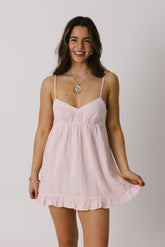 Baby Pink Slip Mini Dress