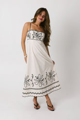 Palermo Dress in Oat/Black