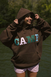 Brown Camp Hooded Sweatshirt