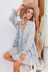 All That Glitters Swiss Dot Tiered Babydoll Dress