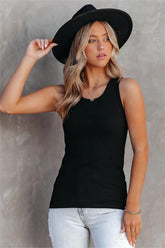 Anytime Cotton Tank - Black