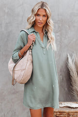 Artessa Paint Splatter Pocketed Tencel Shirt Dress