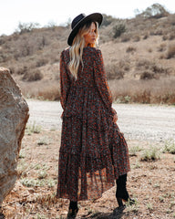 Artistry Pocketed Floral Ruffle Tiered Maxi Dress