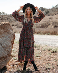 Artistry Pocketed Floral Ruffle Tiered Maxi Dress