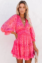 At First Blush Ruffle Tiered Dress