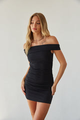 Augusta Off the Shoulder Foldover Mini Dress