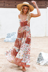 Beauty In Bloom Patchwork Boho Maxi Dress