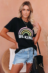 Be Kind Cotton Blend Rainbow Tee
