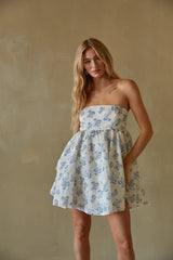 Bella Strapless Babydoll Mini Dress