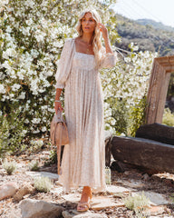 Bendjima Printed Maxi Dress