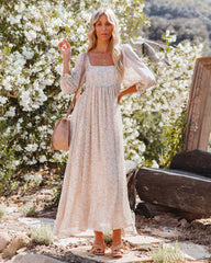 Bendjima Printed Maxi Dress