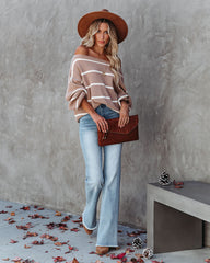 Beth Striped Knit Sweater - Tan - FINAL SALE