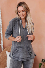 Boyfriend Cotton Blend Pocketed Washed Hoodie - FINAL SALE