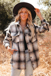 Branch Out Pocketed Plaid Shacket - FINAL SALE
