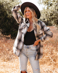 Branch Out Pocketed Plaid Shacket - FINAL SALE