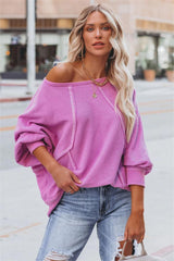 Brison Cotton Blend French Terry Pullover - Lavender