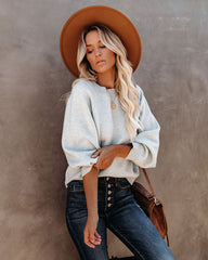 Campfire Knit Sweater - Heather Grey