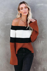 Carmen Bell Sleeve Off The Shoulder Sweater Top