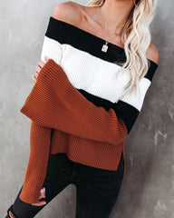 Carmen Bell Sleeve Off The Shoulder Sweater Top
