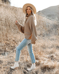 Carried Away Cotton Turtleneck Sweater - Latte