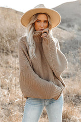 Carried Away Cotton Turtleneck Sweater - Latte