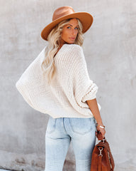 Carry On Knit V-Neck Sweater - Almond - FINAL SALE