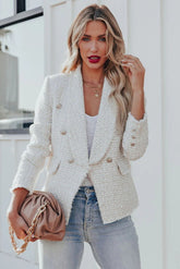 Celena Pocketed Tweed Blazer