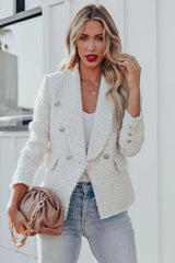 Celena Pocketed Tweed Blazer