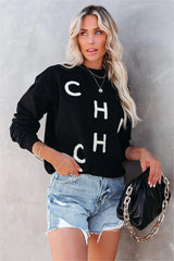 Cha Cha Cotton Pullover - Black