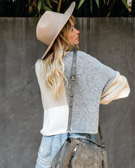 City View Colorblock Balloon Sleeve Sweater - FINAL SALE