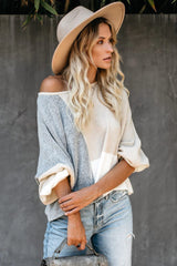 City View Colorblock Balloon Sleeve Sweater - FINAL SALE